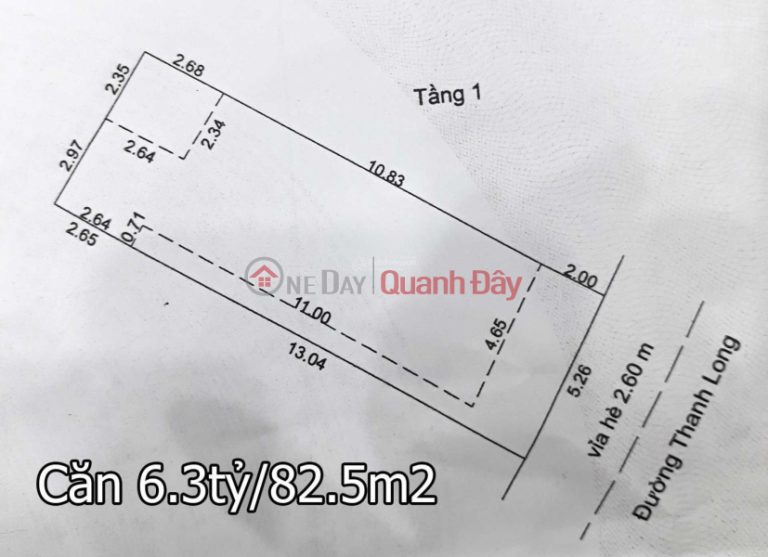 Bán đất 136m2 ngang 6.5m, hướng Đông Nam MT đường Thanh Long,Thanh Bình, Hải Châu