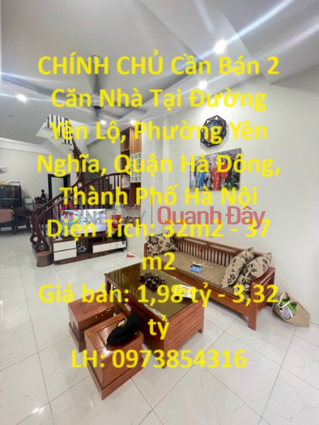 CHÍNH CHỦ Cần Bán 2 Căn Nhà Tại Hà đông,Hà Nội.