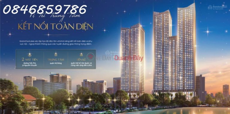Căn góc ngoại giao vip 112m2 giá rẻ, vào HĐMB trực tiếp cđt dự án Grand Sunlake - Văn Quán