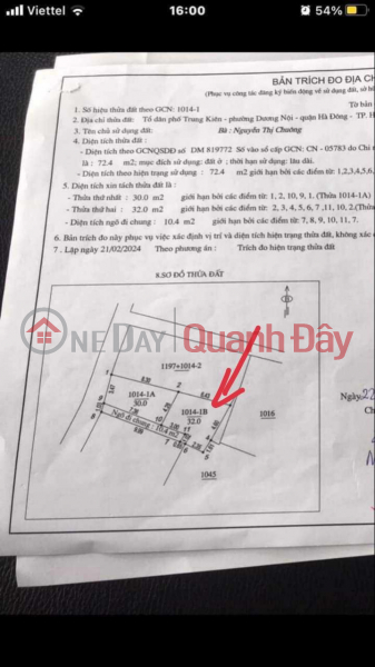 HOT HOT - Cần Bán 4 Lô Đất Vị Trí Đẹp Tại Ỷ La , Phường Dương Nội, quận Hà Đông, Hà Nội
